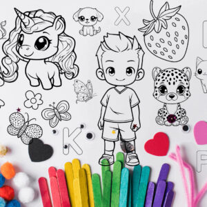 Rouleau de papier à colorier